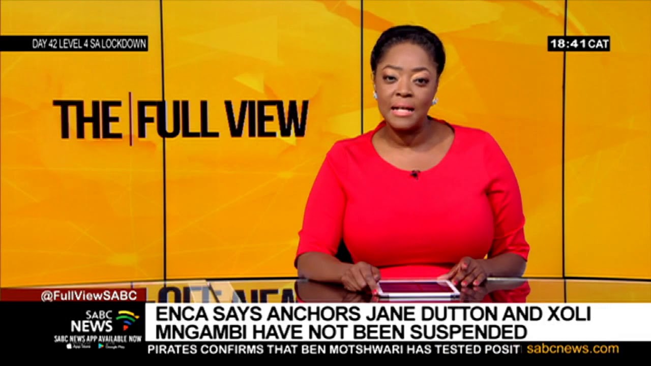 Enca Says It Has Not Suspended Xoli Mngambi Jane Dutton Youtube