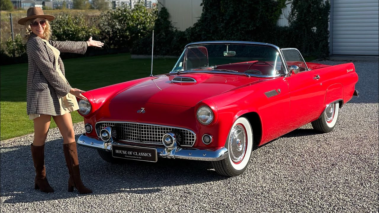 Ford Thunderbird 1955 Manual - Test Drive / Onboard / Sound / For Sale