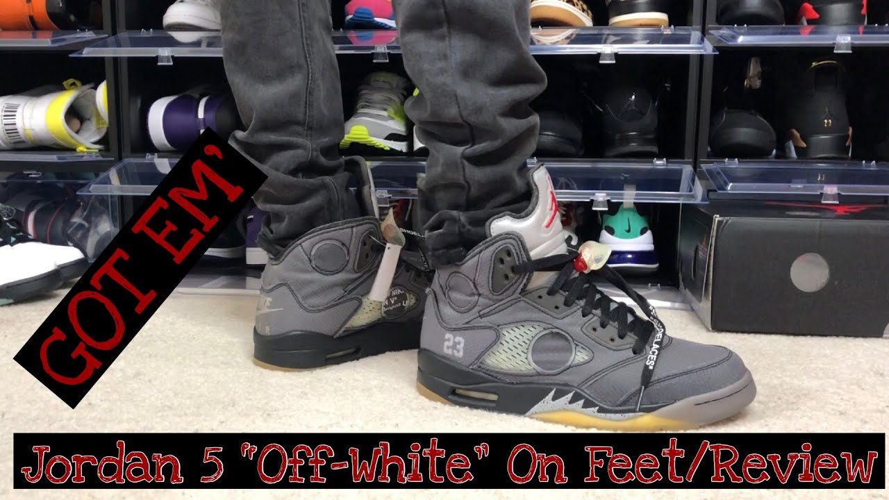 AIR JORDAN 5 OFF WHITE - REVIEW & ON FEET - WORTH THE PRICE? 