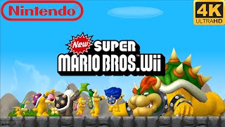 New Super Mario Bros. Wii: FINAL BOSS BOWSER & ENDING (4K 60FPS)