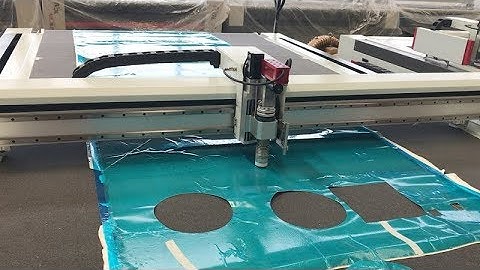 Plastic pvc film oscillating knife cutter plotter machine video