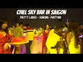 Chill sky bar saigon nightlife ho chi minh city beautiful ladies dancing people partying