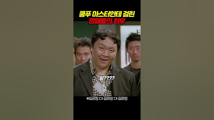 쿵푸 마스터한테 걸린 깡패들의 최후