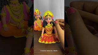 DIY clay Shri Radha Rani idol making #shorts