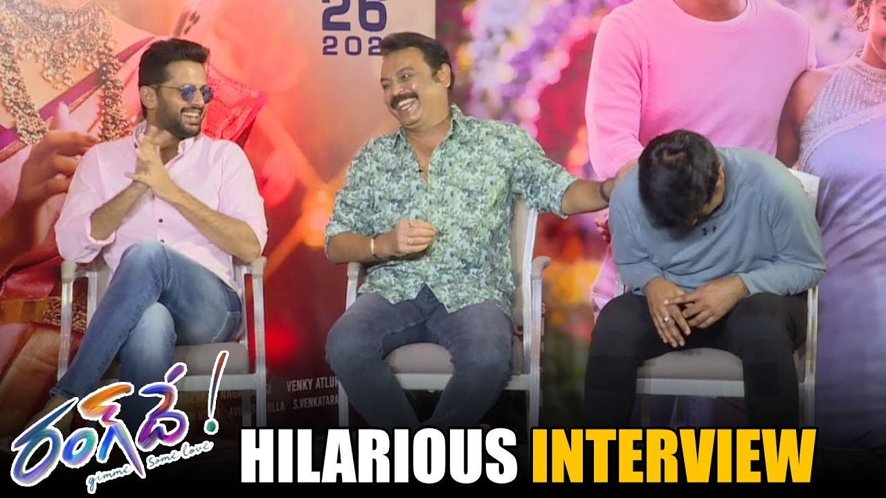 HILARIOUS FUN: Rang De Team Interview | Nithiin | Naresh | Vennela Kishore | Abhinav | Telugu Tonic