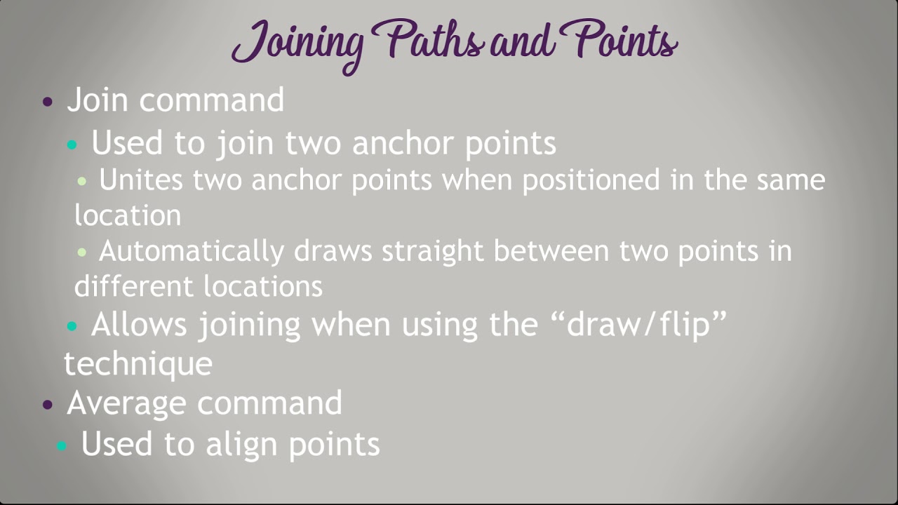 3 Joining Paths and Points