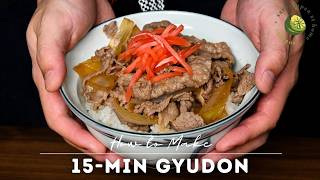 How to Make Gyudon (Japanese Beef Rice Bowl Recipe)