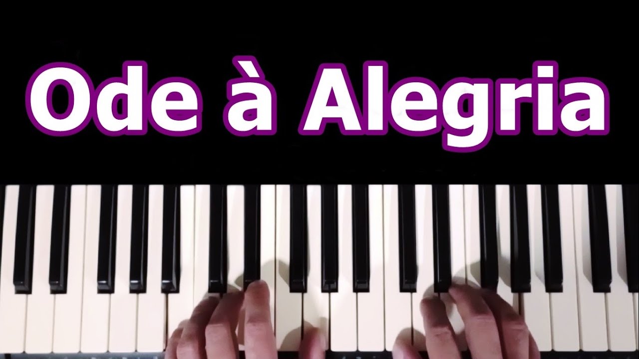 Como tocar ODE À ALEGRIA de Beethoven com as duas mãos (teclado e piano | iniciante)