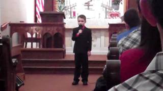 Luke at 2010 Christmas Program