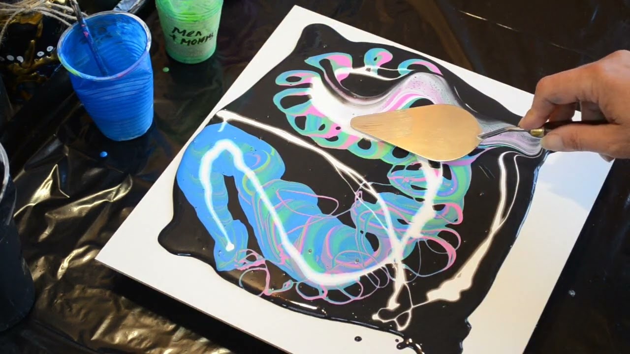 Акриловая заливка картины технология для начинающих