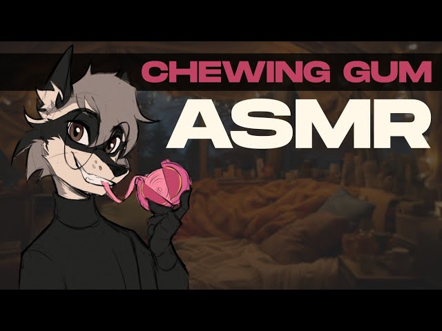 [Furry ASMR] Chewing Gum and Rambling About Candy 🍬 | Whispered, Crinkling Plastic Bag, Mouth Sounds