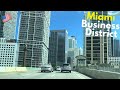 Miami Downtown 4K Drive - Skyscraper District - Miami, FL - USA