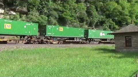 A loud and Slow NS Stack Train at Horseshoe Curve