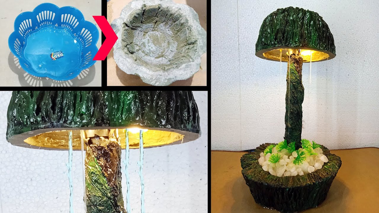 Amazing table lamp water fountain making YouTube