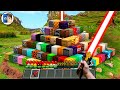 Minecraft in Real Life POV ALL BLOCKS LASER BEACON Realistic Minecraft RTX Texture Pack 創世神第一人稱真人版