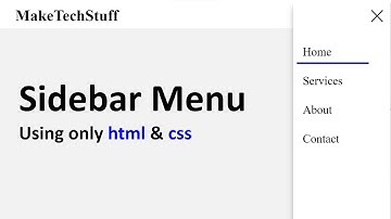 Sidebar Menu using only html & css