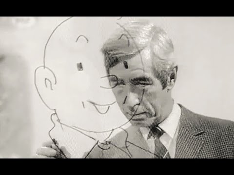 Hergé Drawing Tintin