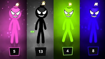 Stickman Party - Tournament Mode 123 4 Player Random - MiniGames Gameplay Part 288