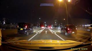 2カメラドラレコ Yupiteru DRY TW9100dの録画映像 2019年2月18日