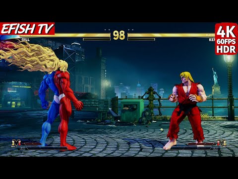 Gill vs Ken (Hardest AI) - Street Fighter V