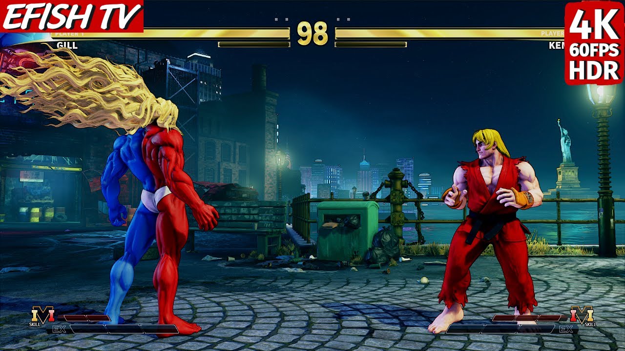 Гилл против Кена (Самый сложный ИИ) — Street Fighter V