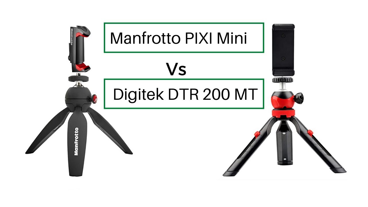 Mini Tripod Black with Universal Smartphone Clamp - MKPIXICLAMP-BK