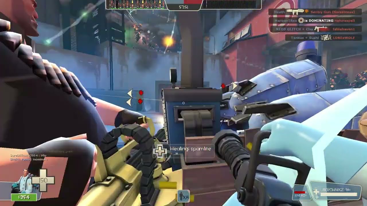 TF2 Engineer Fortress: Bangerz with MVM Upgrades - Odyssey (Payload) as Medic