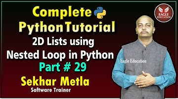 2D Lists using Nested Loop in Python| Eagle Education