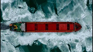 Beatiful ICEBREAKER Footage 🧊🚢 (Ship moving THROUGHT ice)