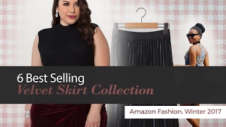 6 Best Selling Velvet Skirt Collection Amazon Fashion Winter 2017