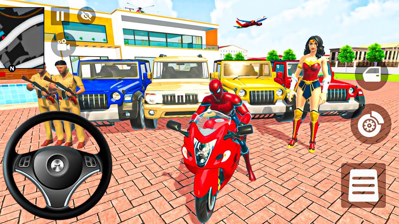 ❄️ Indian Thift Auto Game New Update 🐝 Spiderman & Ironman 🔥 Purchased Monster Cars Showroom Game 🎮
