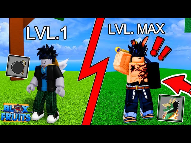 UPEI DO 1 AO 2400 NO BLOX FRUITS E A CADA 100 LEVEL A FRUTA EVOLUI! - ROBLOX  ( FILME ) - Fisioterapia