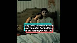 Why does Inde Navarrette always fasten her buttons at the top in real life, but the opposite is true
