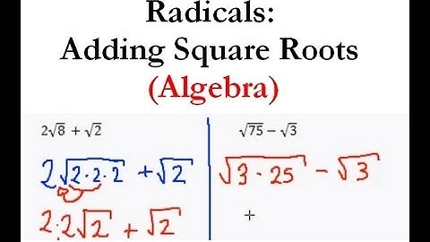 (Algebra 1) Radicals - Adding Square Roots: Quick Explanation!