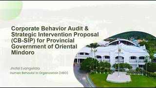 CORPORATE BEHAVIOR AUDIT