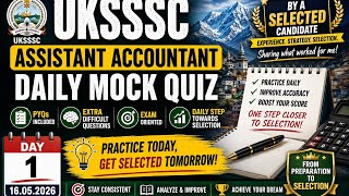 UKSSSC Assistant Accountant 2026 Daily Mock Quiz | PYQ + Tough Questions