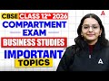 CBSE Class 12th Business Studies Important Topics for Compartment Exam 2026