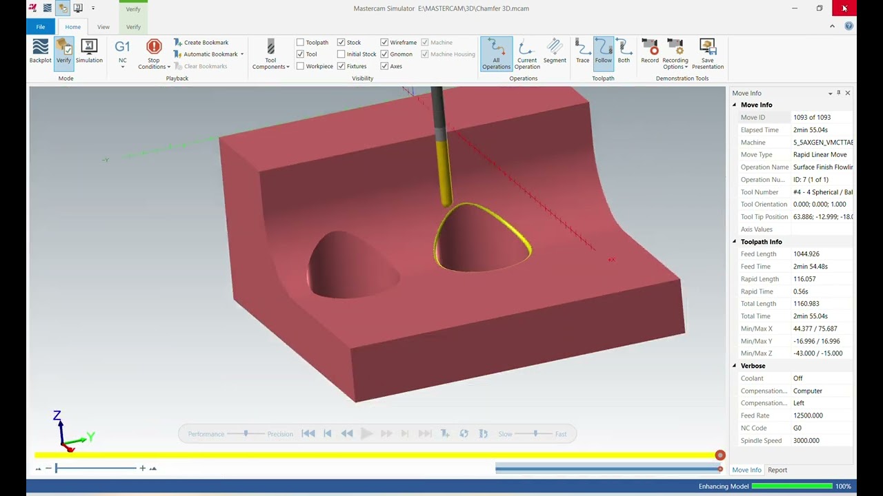 Variable Fillet-Chamfer 3D-Mastercam