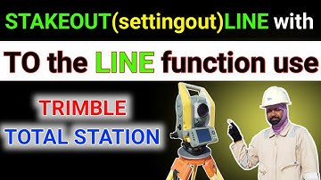 how to stakeout line and offset with trimble total station use To the LINE function in urdu Hindi.
