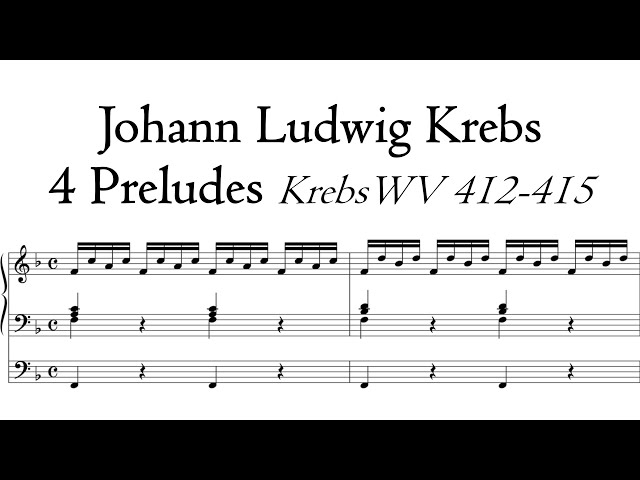 Krebs - 4 Preludes, Krebs-WV 412-415 - Riepp Heilig-Geist-Organ, Hauptwerk