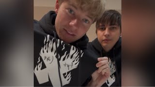Sam and Colby instagram live stream on XPLR signing hoodies November 29 2024