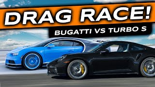 DRAG RACE! - BUGATTI VS PORSCHE...CAN WE HIT 200MPH!?