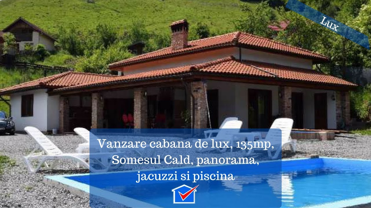 Vanzare cabana de lux, 135mp, Somesul Cald, panorama, jacuzzi si piscina