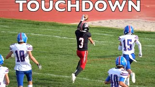 CRAZY TOUCHDOWN FROM TIPPED PASS AT LAST JV FOOTBALL GAME!