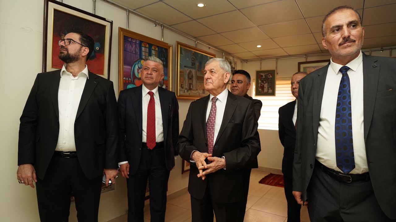 رئيس الجمهورية الدكتور عبد اللطيف جمال رشيد يزور متحف الامن الاحمر في السليمانية