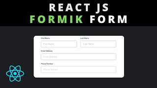 How To Create Formik Form In React JS (Full Tutorial)