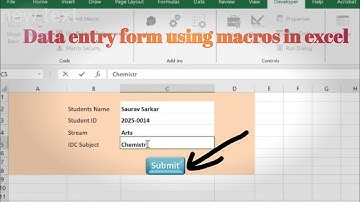 How to create a data entry form in excel using built in macros-no coding required #excelcells #excel