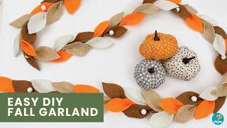 DIY Fall Garland | Easy No-Sew Felt Craft Tutorial