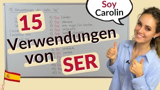 Verwendung "ser" im Spanischen – 15 Anwendungsfälle 🇪🇸