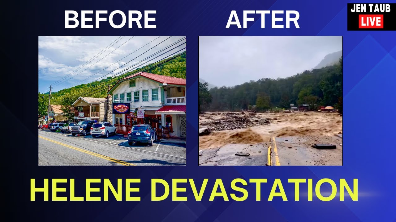 Jen Taub LIVE - Hurricane Helene Devastation in North Carolina - YouTube
